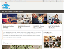 Tablet Screenshot of kaffee.de